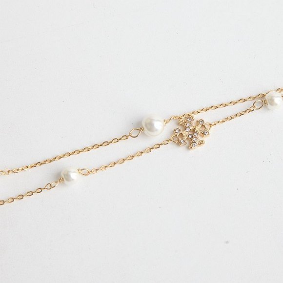 BNWT TORY BURCH KIRA PEARL DOUBLE-STRAND BRACELET - Picture 13 of 14